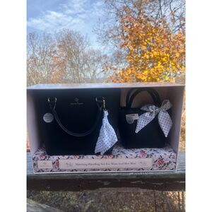 Nanette Lepore Mom & Mini 2 Piece Purse Satchel/Crossbody  Boxed Set Black NIB